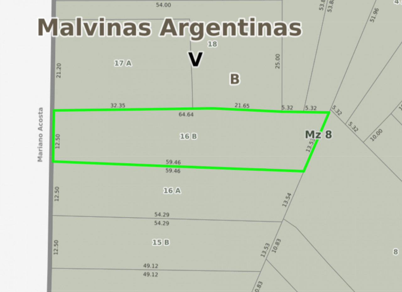 VENTA DE LOTE CON MEJORAS  EN MALVINAS ARGENTINAS
